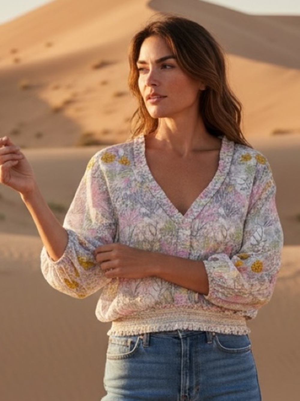 Taj by Sabrina Crippa cactus blouse